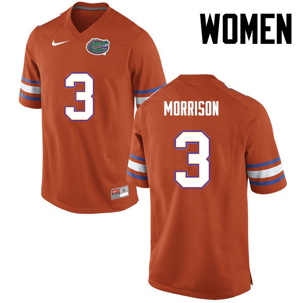 Women Florida Gators #3 Antonio Morrison College Football Jerseys-Orange